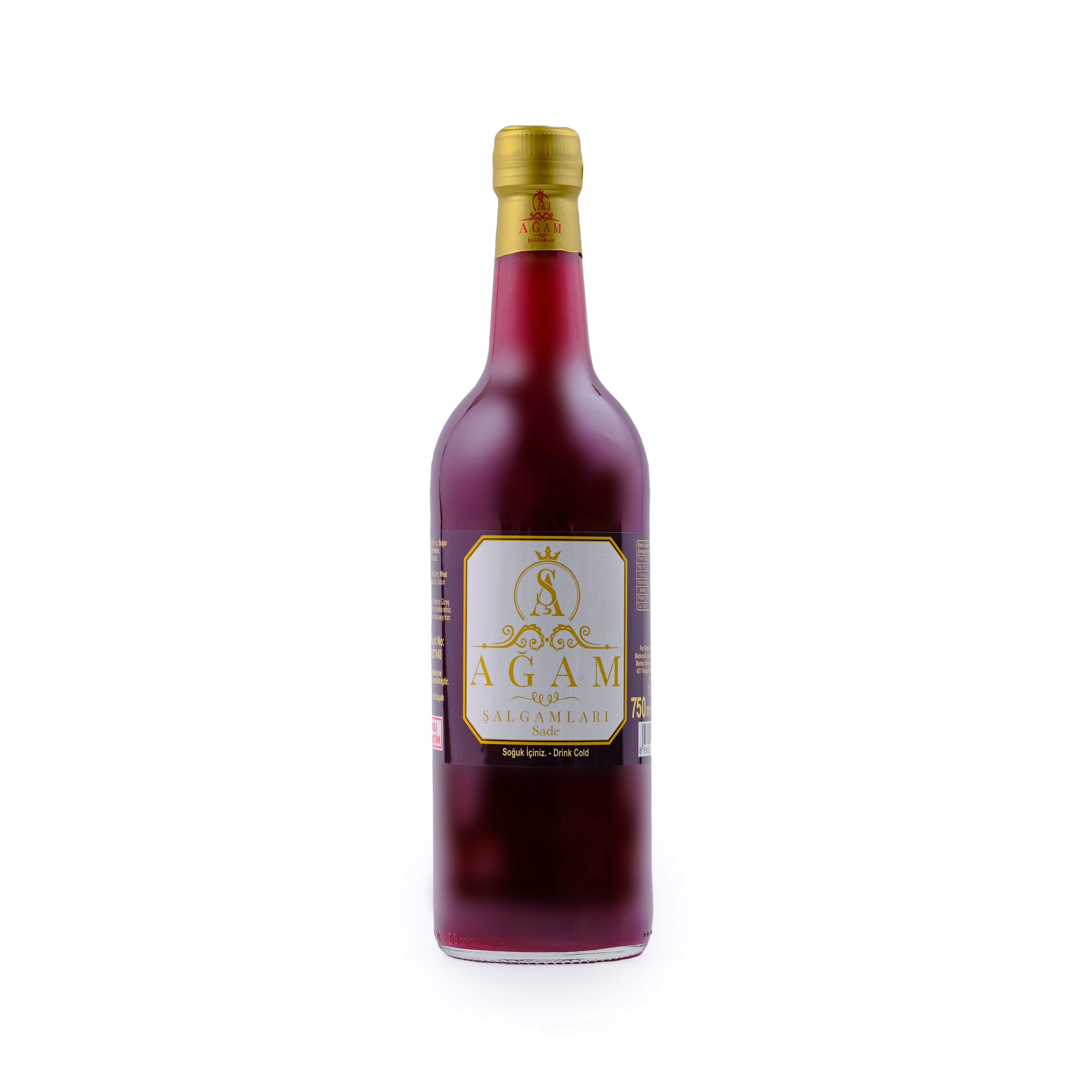 Ağam Sade Şalgam 750 ml — Cam şişe
